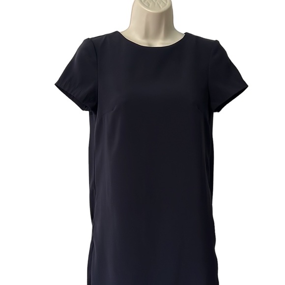 H&M Navy Work Dress Back Cut Out Midi Length size 2 - Picture 3 of 8